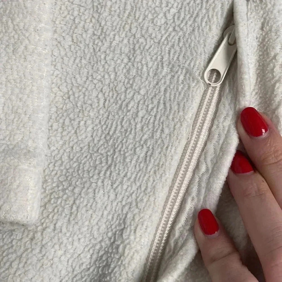 Columbia Sportswear Fleece Full Zip Up Jacket White Plush Pearl Size L - Picture 9 of 14